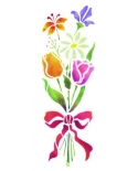 Trafaretas 18 x 50cm Gėlių Puokštė (Flower bouquet)